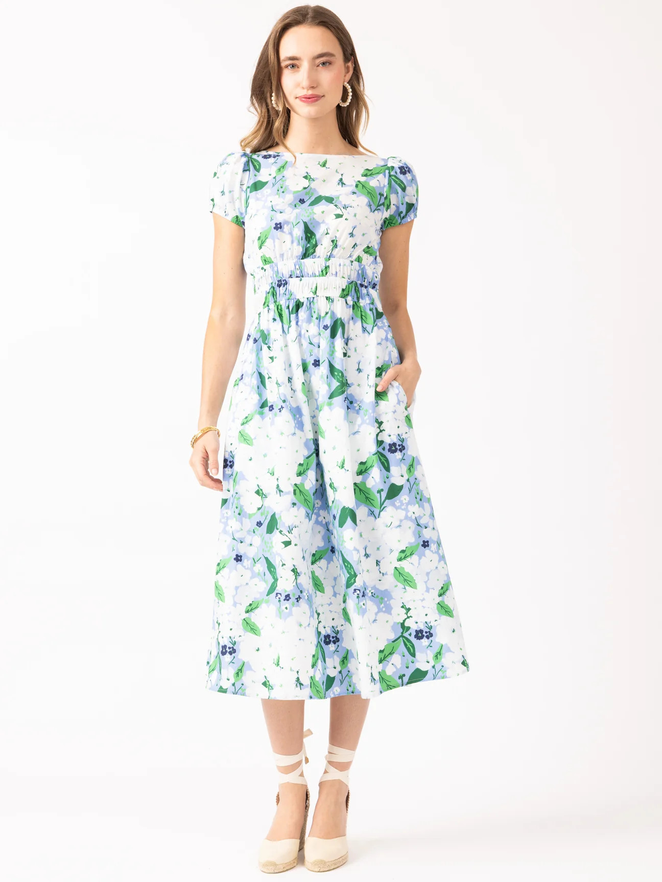 Elizabeth in Garden Soireé Bluebell | MAHI GOLD