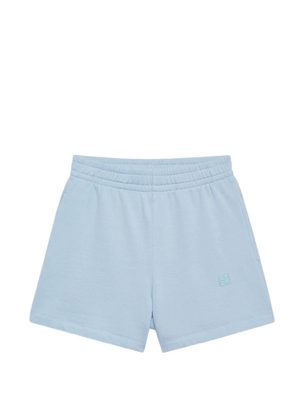 ANINE BING Kam shorts with framed monogram - Blue | Farfetch Global