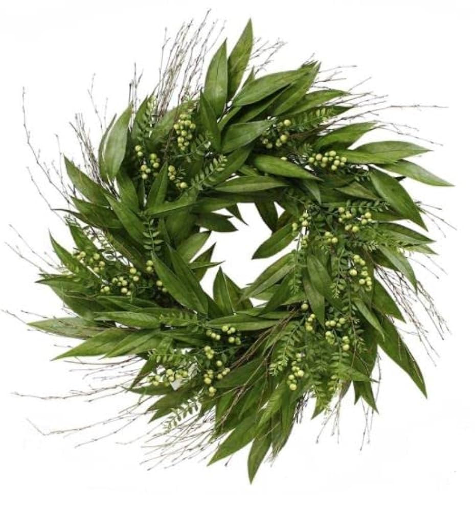 XLarge Bay Leaf Wreath for Spring and Summer Front Door Decor in 28-30" Diameter | Amazon (US)
