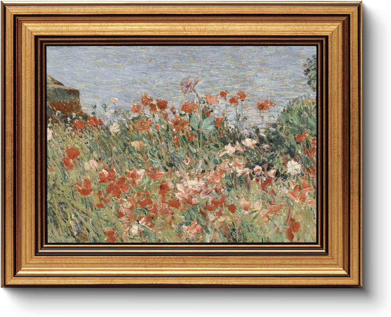 HUARCEY Framed Canvas Wall Art Prints, Living Room Shelf Vintage Decor Aesthetic, Garden Shoals F... | Amazon (US)