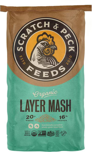 Scratch and Peck Feeds Organic Chicken & Duck Feed 16% Layer Mash, 40-lb bag | Chewy