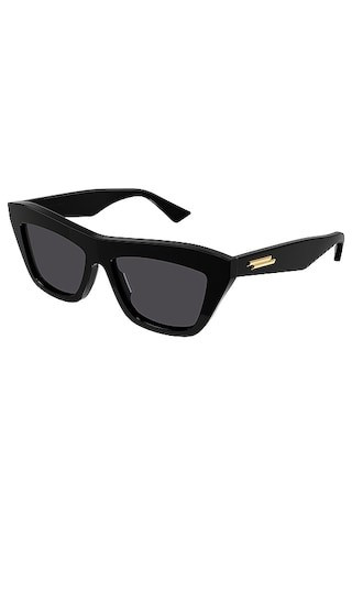 Bottega Veneta Classic Ribbon Cat Eye Sunglasses in Black. | Revolve Clothing (Global)