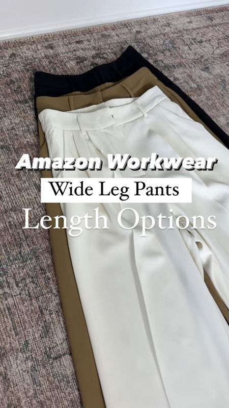 Amazon workwear. Amazon work outfits. Amazon business casual. Teacher outfits. Wide leg work pants in XS short, colors are black, beige and khaki. Amazon work blouses in smallest size each. Amazon striped sweater in small. Amazon work shoes are TTS. 

#LTKworkwear #LTKshoecrush #LTKtravel