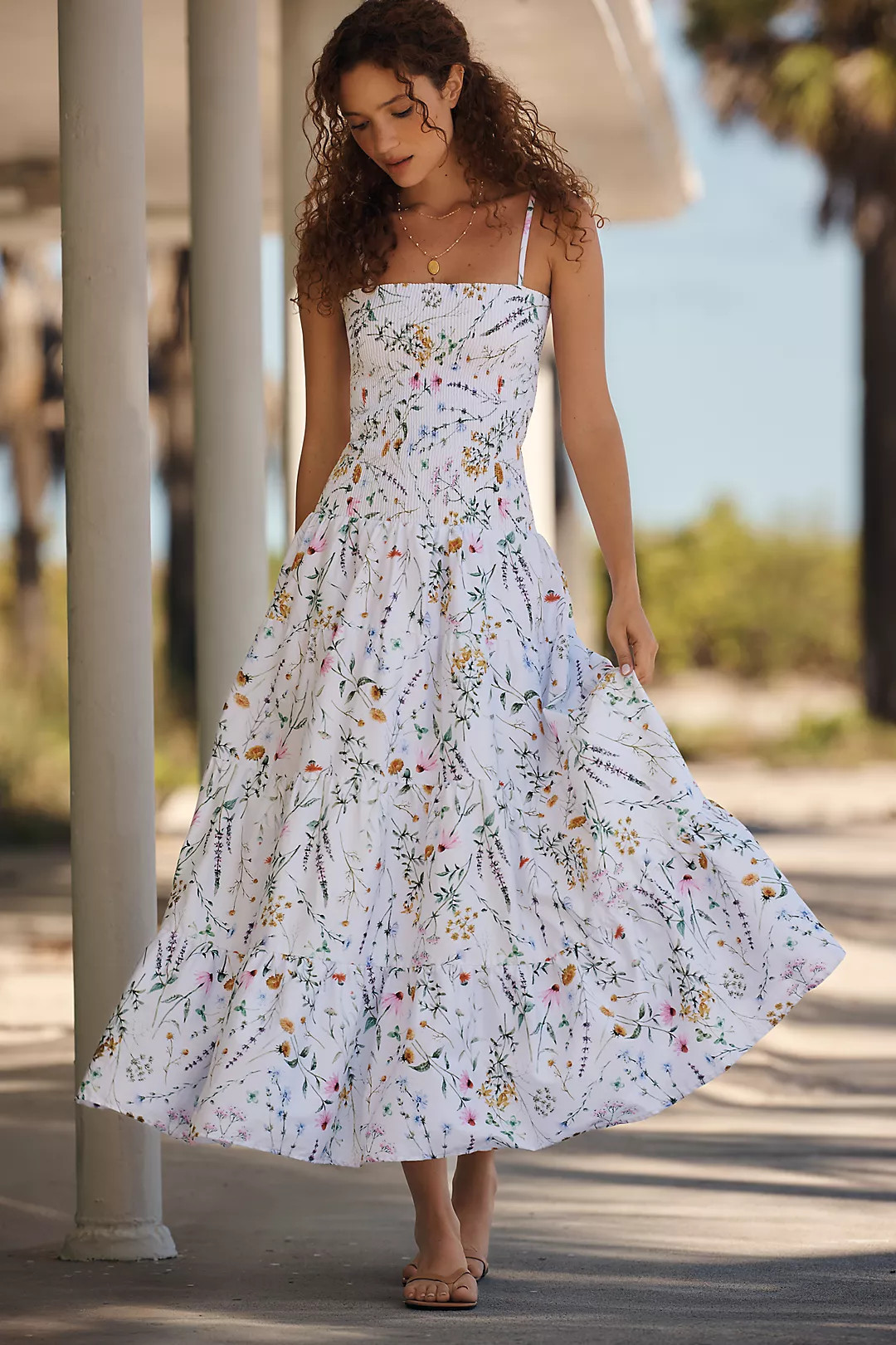 Peixoto Clementine Smocked Tiered Maxi Dress | Anthropologie (US)