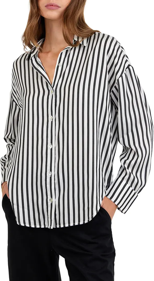Stripe Oversize Button-Up Shirt | Nordstrom