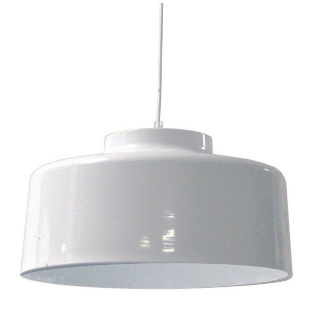 Dainolite 1 Light Metal Pendant, White Finish | Walmart (US)