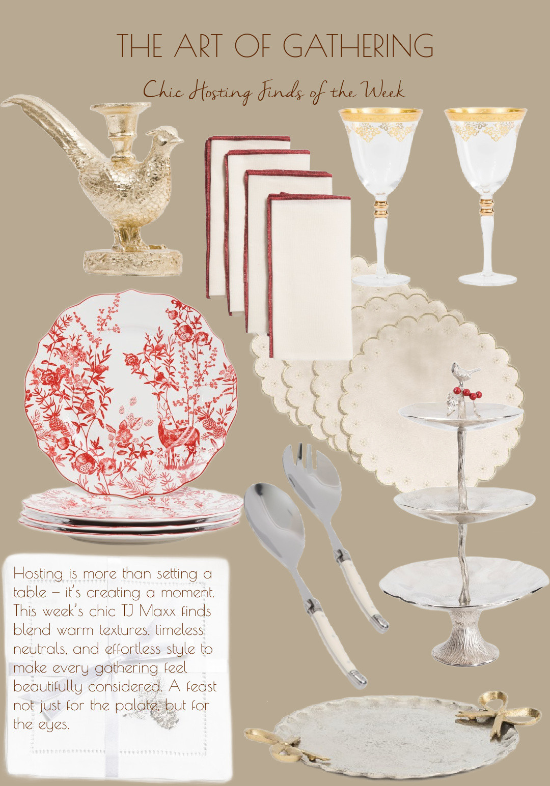 Hosting season made chic with some favorite TJ Maxx hosting finds and tablescape essentials to create an effortlessly elegant, budget-friendly tablescape. From timeless glassware to cozy linens that elevate your gathering without breaking the bank. 

 

#LTKHome #LTKSaleAlert #LTKFindsUnder100