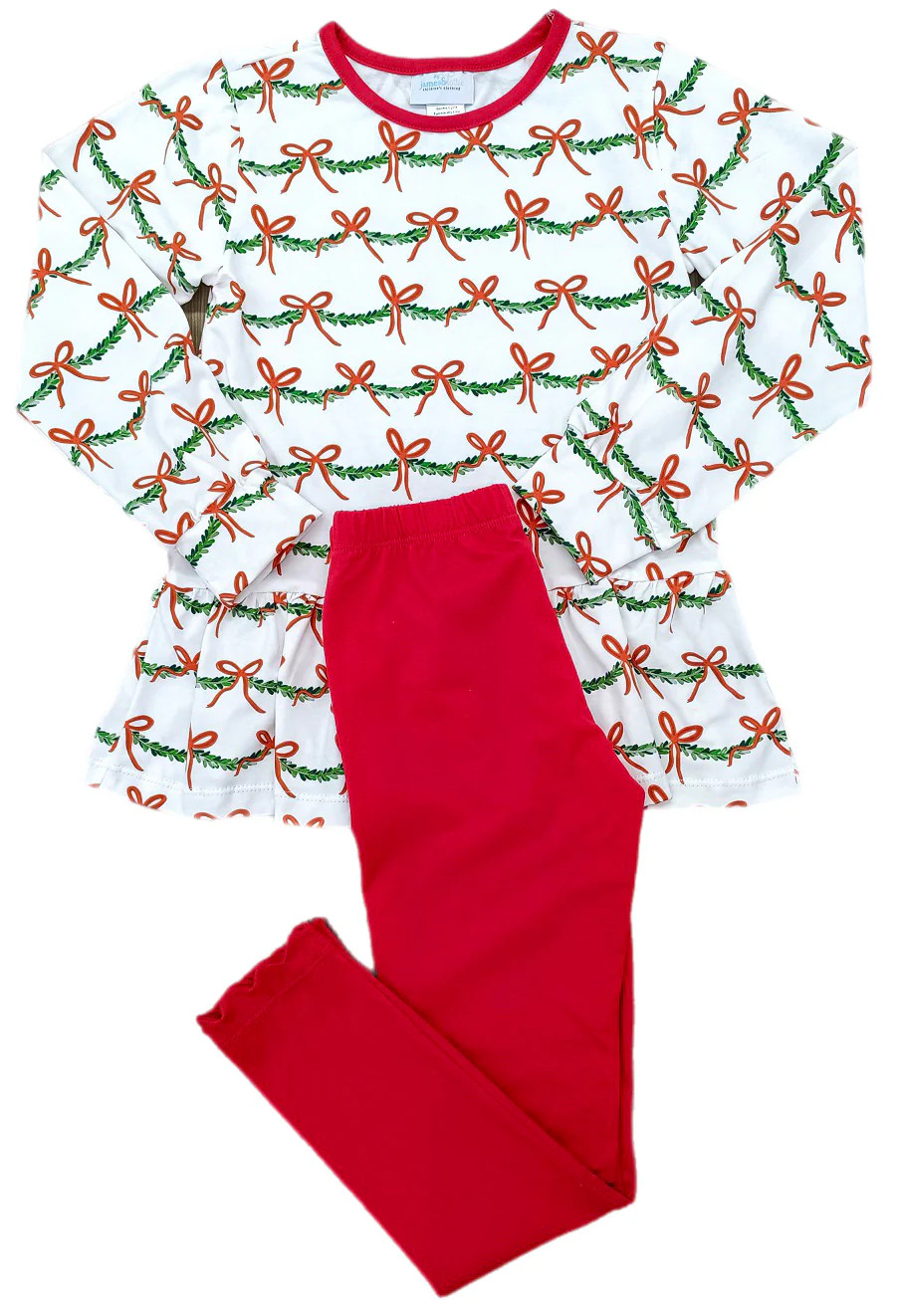 James and Lottie Christmas Garland Peggie Legging Set | JoJo Mommy