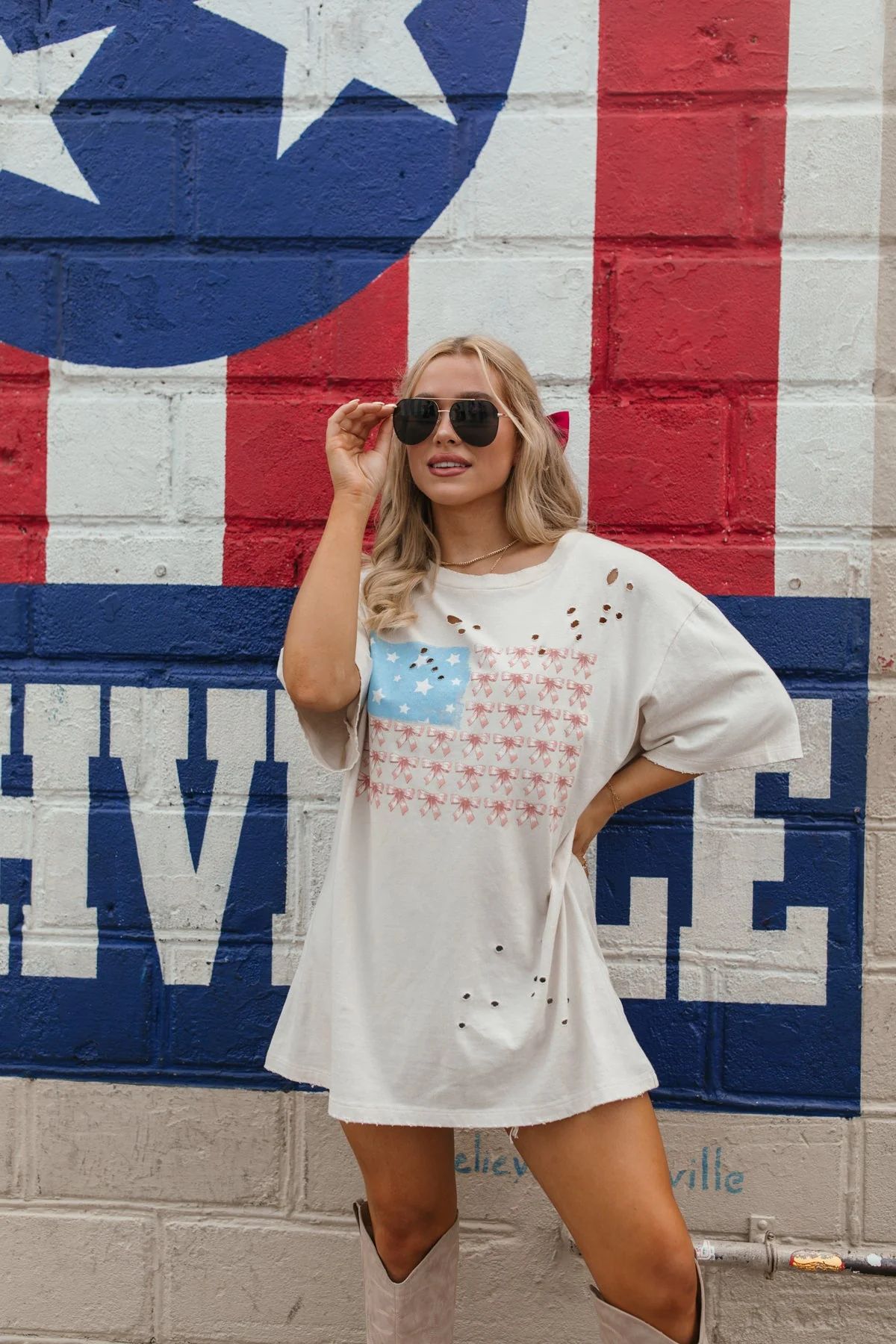 American Flag Distressed Graphic Tee | The Post