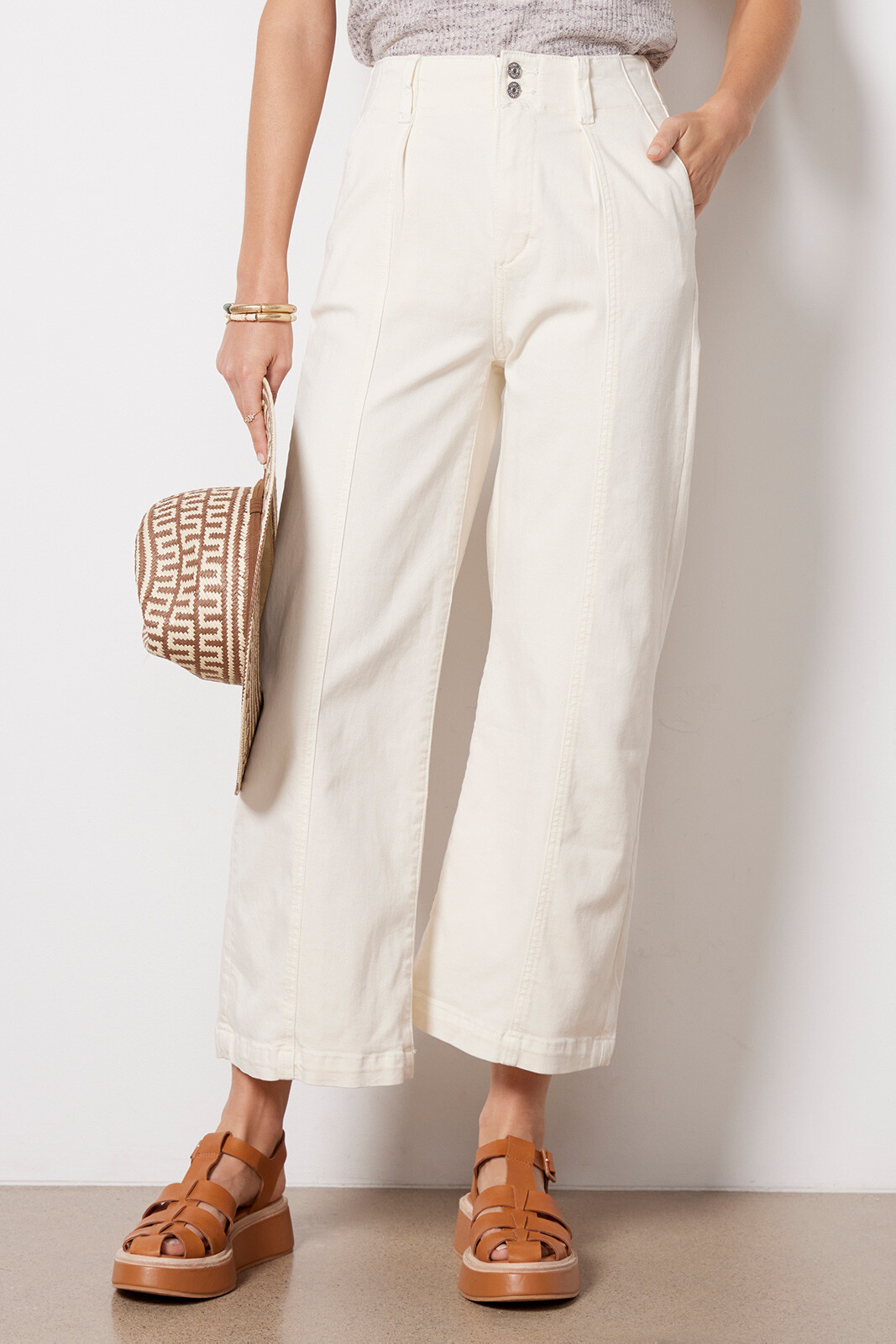 Brooklyn Crop Wide Leg Pant | Evereve