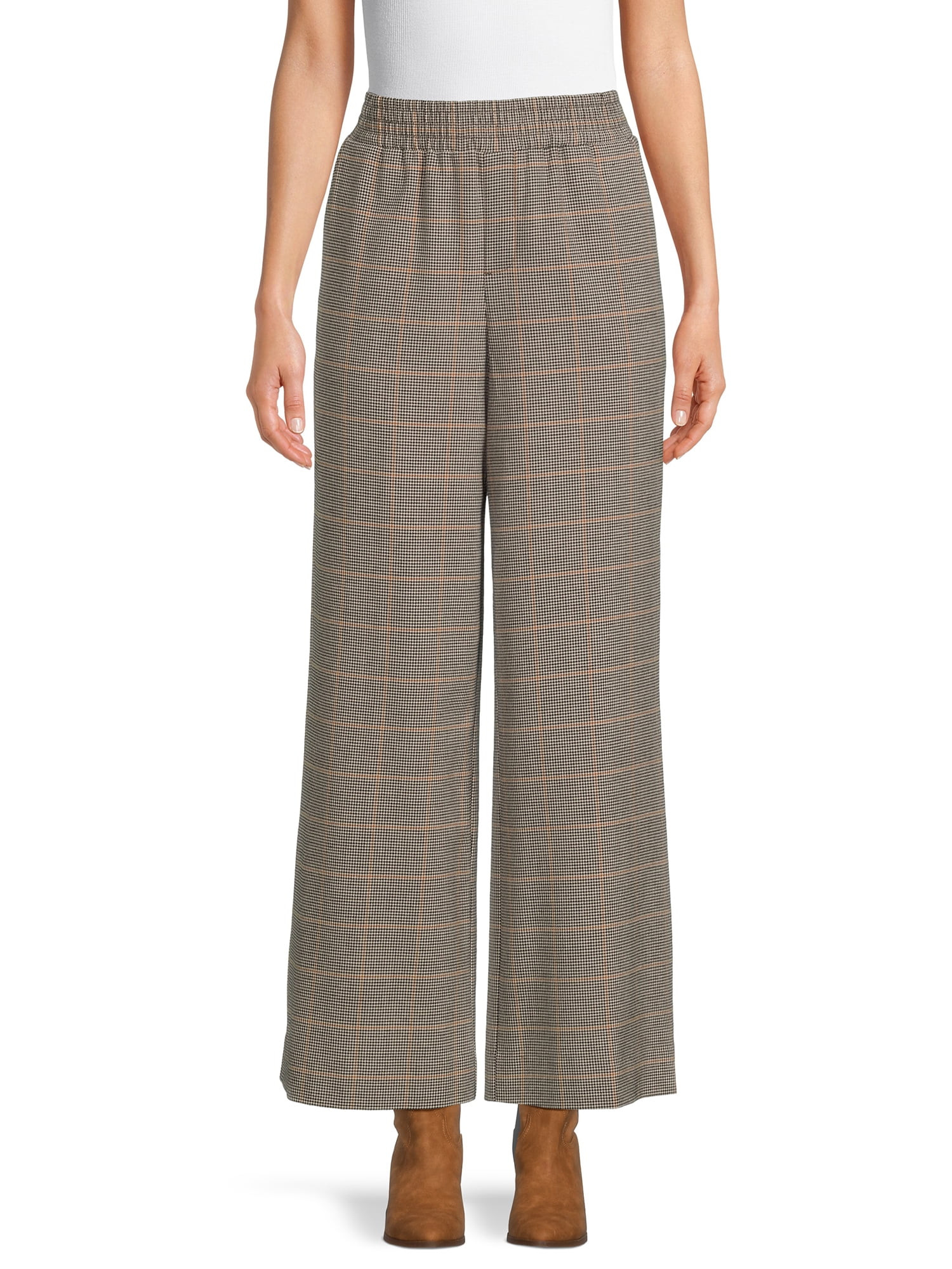 Time and Tru Women's Petite Wide Leg Pants, 28" Inseam for Petite, Sizes PS-P2XL | Walmart (US)