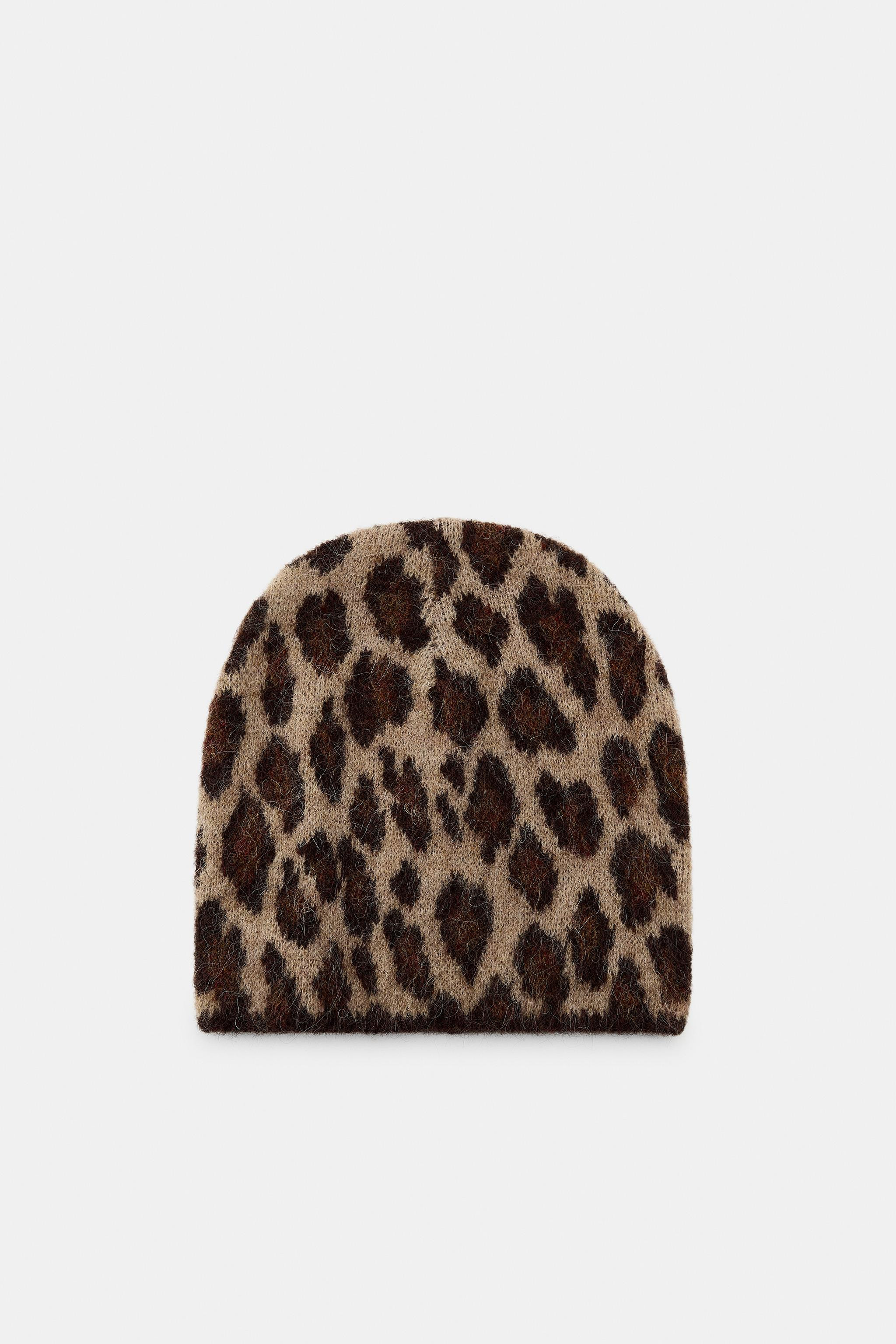 ANIMAL PRINT KNIT BEANIE | Zara UK