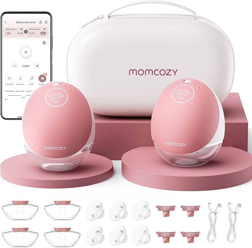 Momcozy Wearable Breast Pump, Hands Free Upgraded Mobile Flow | M9, App Discreet Control with Per... | Amazon (US)