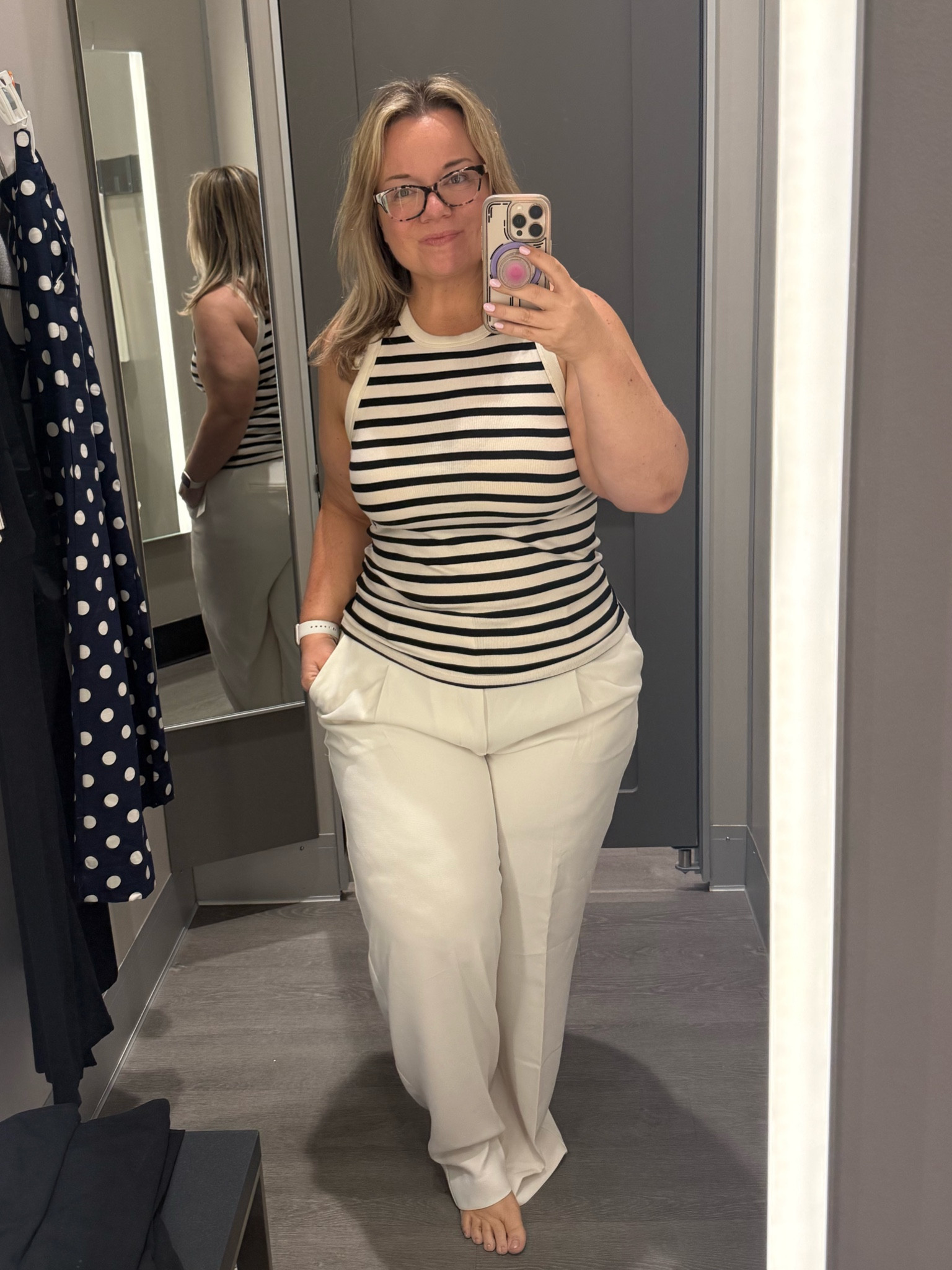 Another great option for my coastal mom capsule collection.  These pants are life but this shirt will go with anything. 

Think overalls, pants, denim shorts, you’ve got all the options! This top is in a size large. Throw a cardigan on top for a dinner out. 

I’m petite, midsize on top, plus size of bottom, and extra curvy. 
5’3 
36DDD, 32 inch waist, 39 inch hips 

#coastalmomstyle #affordablestyle #elevatedbasics #neutralstyle #classicstyle #timelessstyle #everydayoutfit #momstyle #over40style #over30style #midsizefashion #curvystyle #realoutfits #wearablefashion #effortlessstyle #capsulewardrobe #closetstaples #targetstyle #targetfinds #budgetfashion #styleonabudget #under50style #under100style #easyoutfit #worktobrunch #summeroutfits #coastalvibes #puttogetherlook 



#LTKOver40 #LTKootd #LTKMidsize