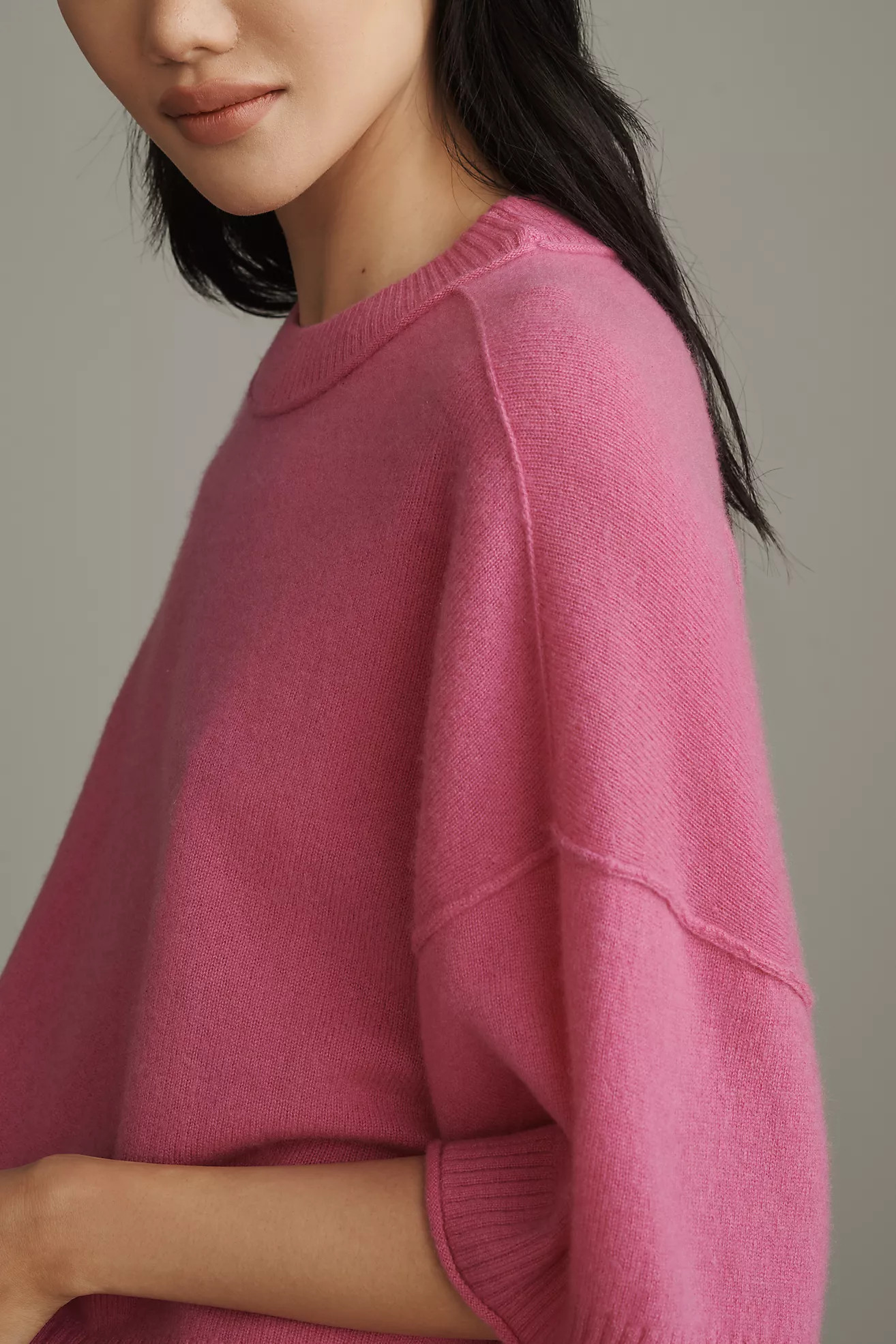 The Goldie Crew-Neck Cashmere Sweater | Anthropologie (US)