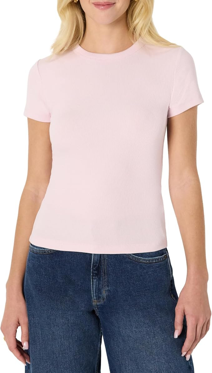 Amazon Essentials (Demi's Pick) Women's Slim-Fit Stretch Rib Short-Sleeve Tee | Amazon (US)