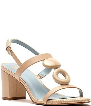 FRANCES VALENTINE Bianca Nappa Leather Slingback Block Heel Sandals - 11 | Dillard's
