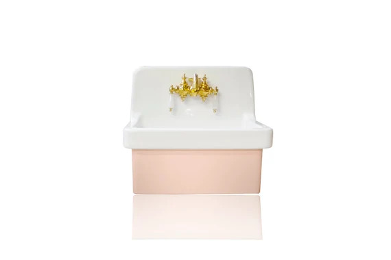 New Coupe D'carre Small Wall Mount High Back Bath Sink | Etsy | Etsy (US)