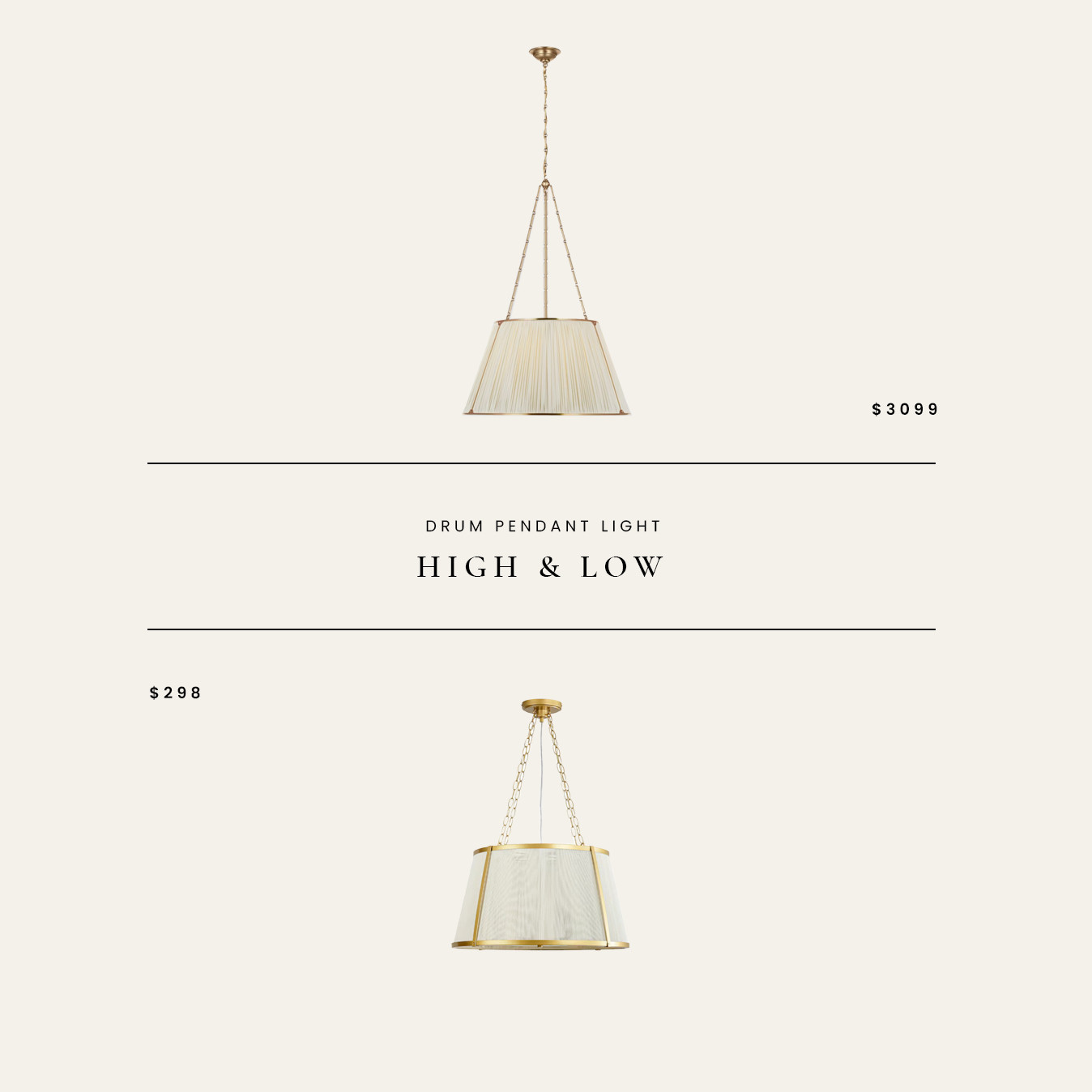 High / Low : Drum Pendant Light 

 

#LTKHome