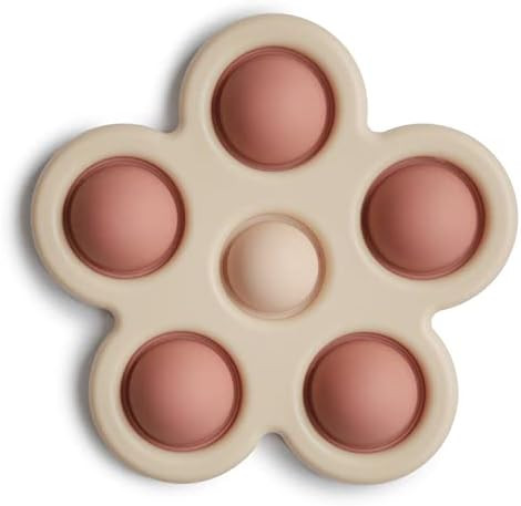 mushie Flower Press Toy (Rose/Blush/Shifting Sand) | Amazon (US)