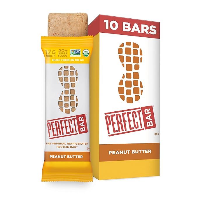 Perfect Bar Peanut Butter Protein Bar, High Protein, Organic, Gluten Free, Soy Free, Non GMO, No ... | Amazon (US)