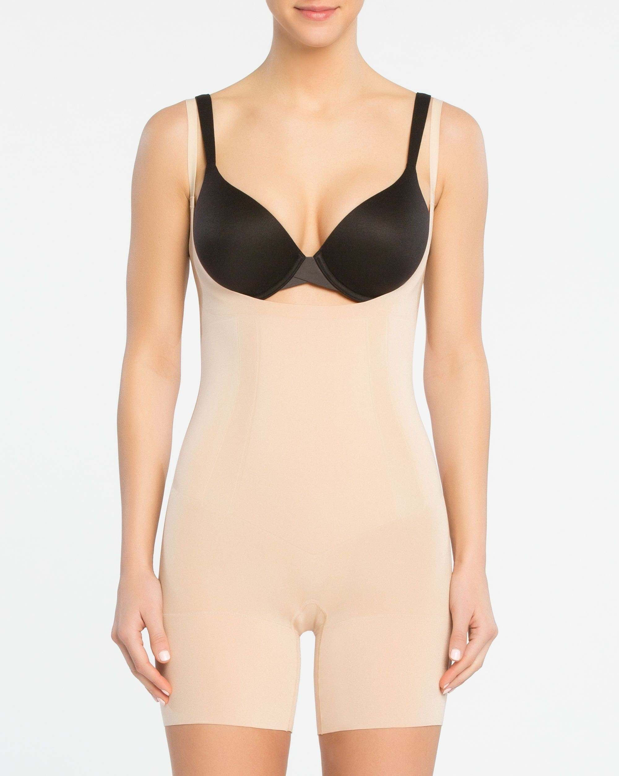 OnCore Open-Bust Mid-Thigh Bodysuit | Spanx