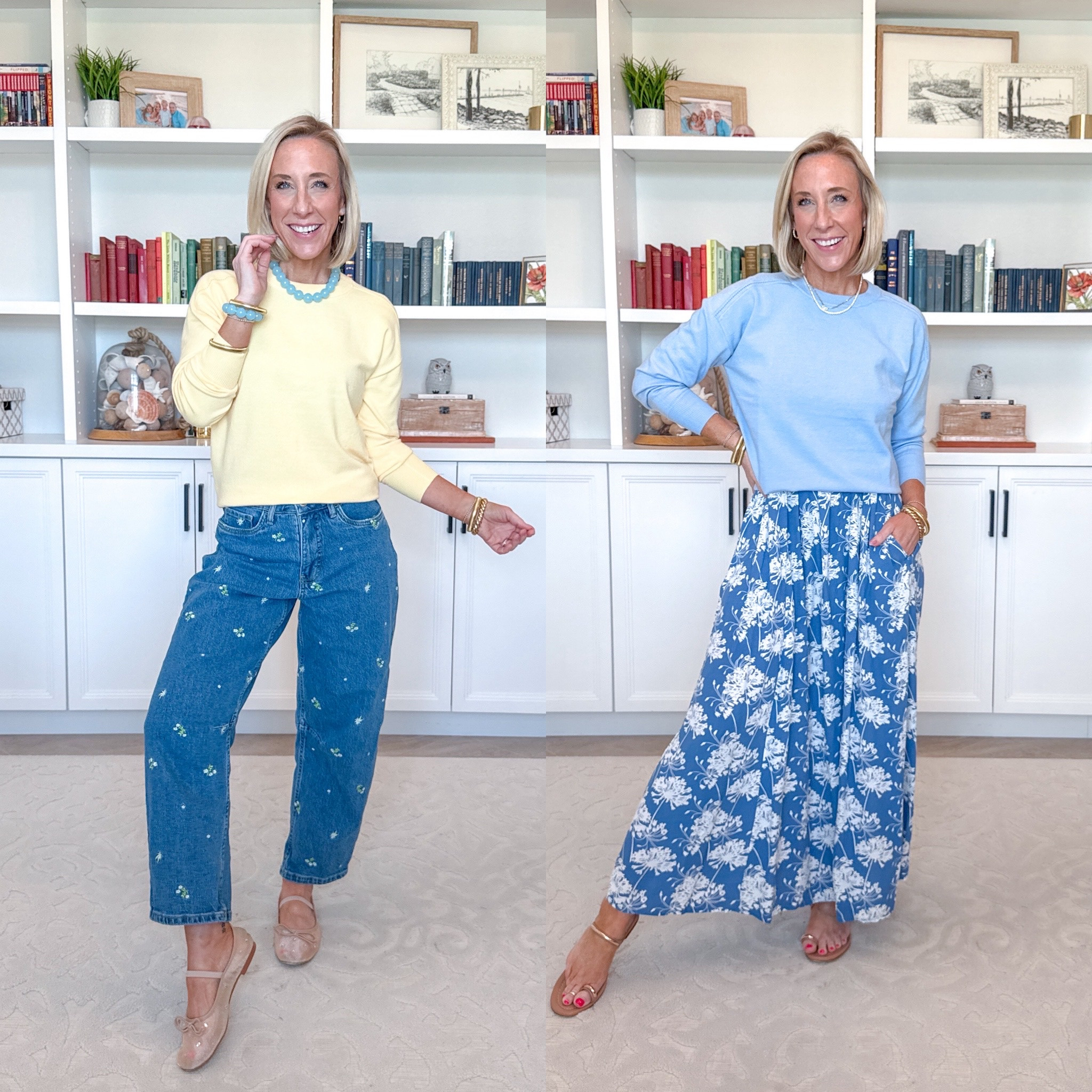 Walmart - finds under $20. Crewneck Sweater - size XS. $14.98. 5 colors. * Embroidered Mid Rise Cropped Barrel Jeans - size 0. $32. * Smocked Peplum Maxi Dress - size XS. $39. 2 colors. 

#LTKSeasonal#LTKOver40 

 