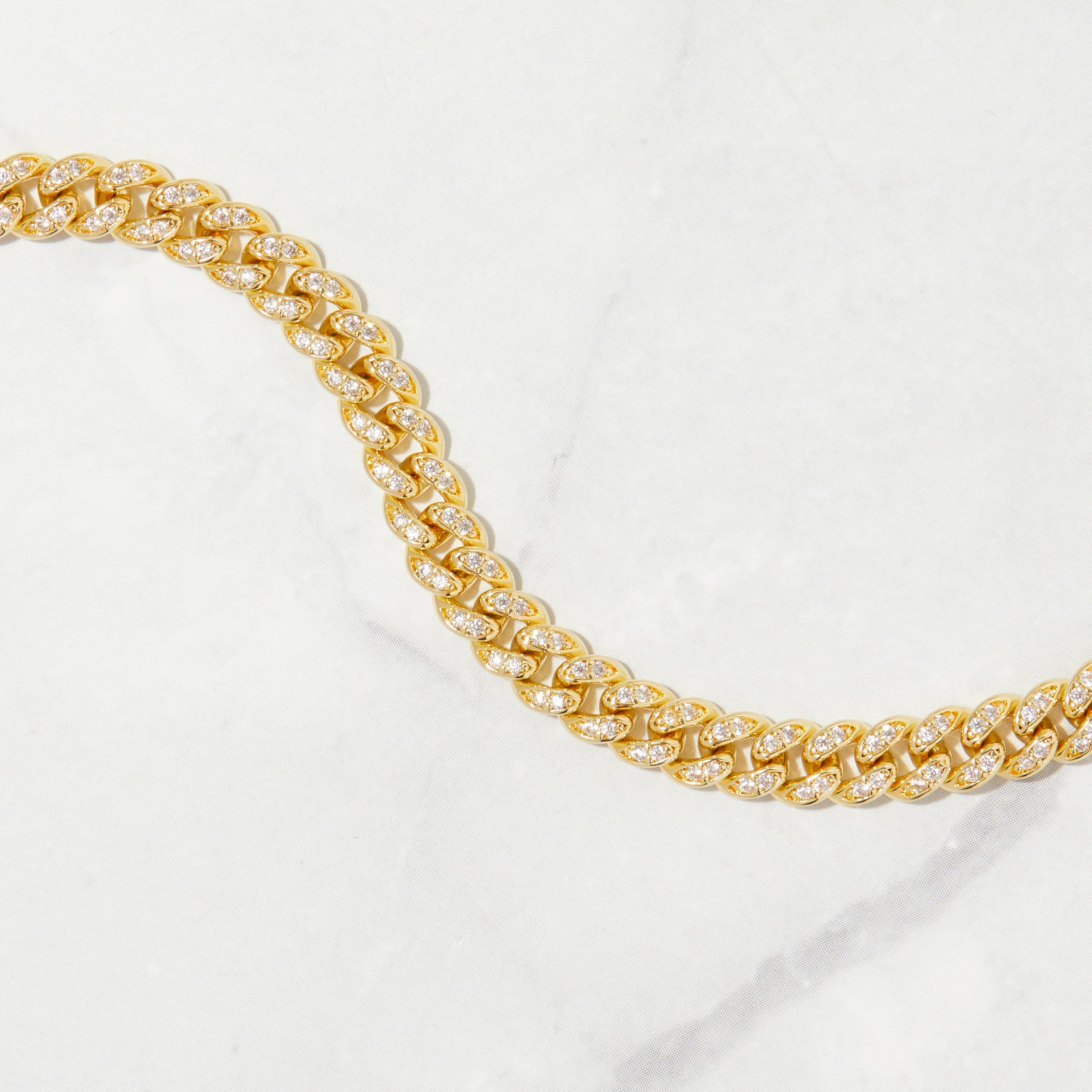 Pavé Chain Link Necklace | Sami Jewels