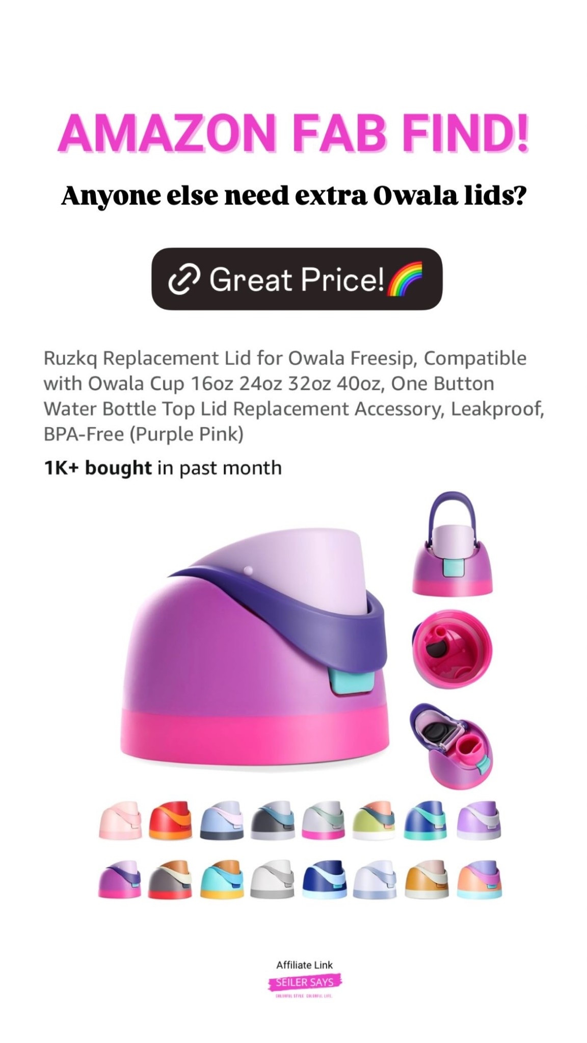 Anyone else need extra Amazon, Owala replacement lids? 

#LTKActive #LTKFamily #LTKKids