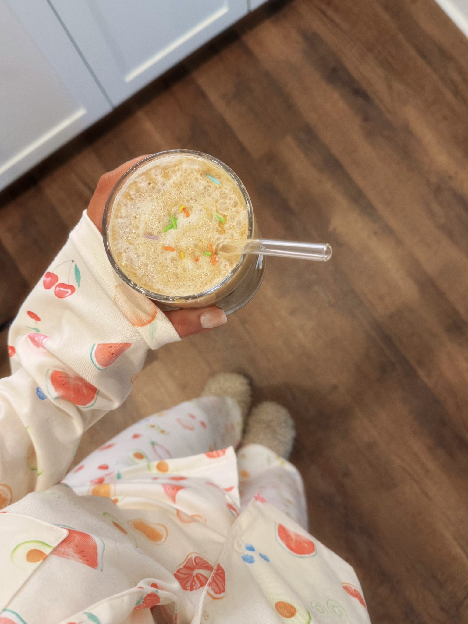 Goodmorning from me and my fruit pjs 💘✨☕️

#LTKgrwm #LTKdayinmylife #LTKmorningroutine