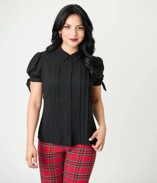 Unique Vintage Black Colvin Blouse | UniqueVintage