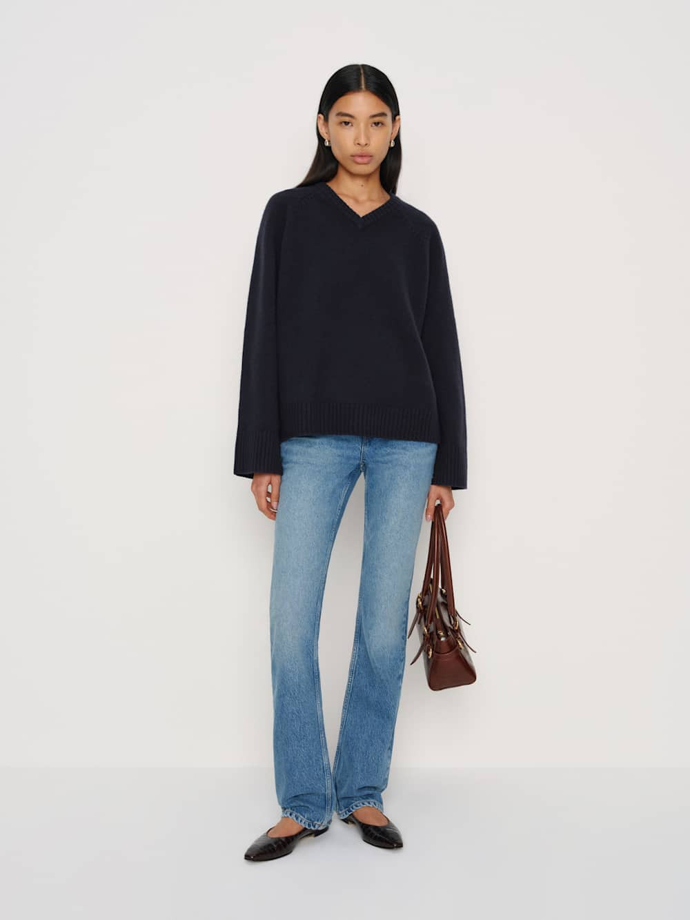 Beth Regenerative Wool V-neck | Reformation (Global)