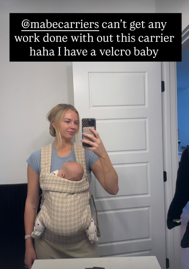 Cannot get any work done without this baby carrier! It is seriously the best. 🫶🏼 

 #LTKStyleTip #LTKBaby #LTKFamily