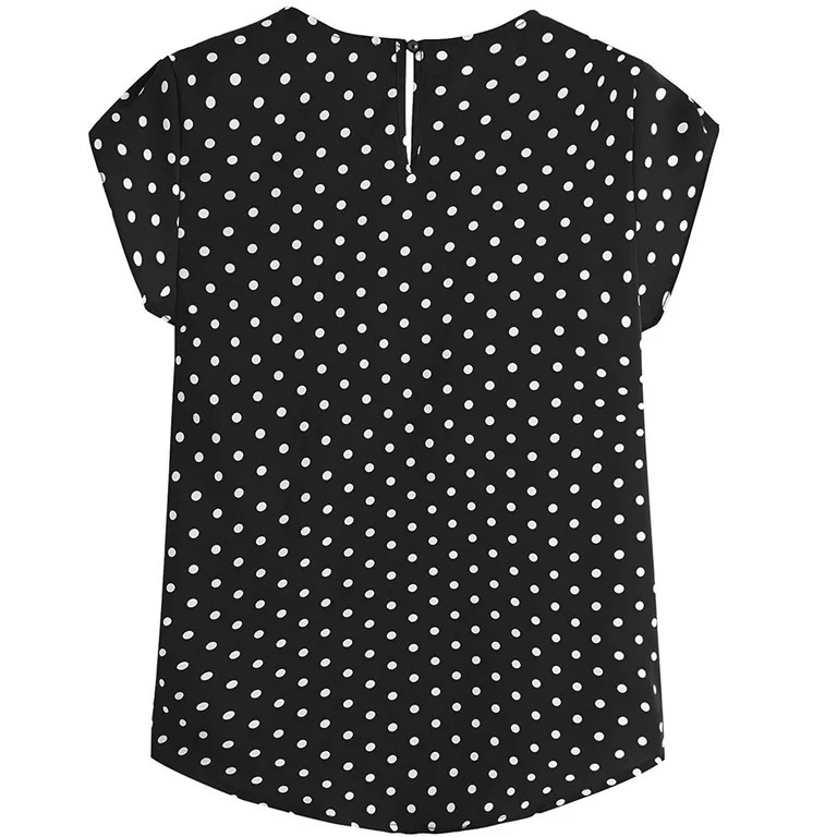 Moonker Womens Tops Shirts for Women Print Cap Sleeve Blouse Back Keyhole Button Tee Shirt Top Po... | Walmart (US)