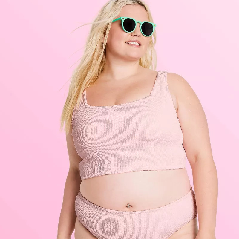 Women's Puckered Longline Bralette - Stoney Clover Lane x Target Light Pink | Target