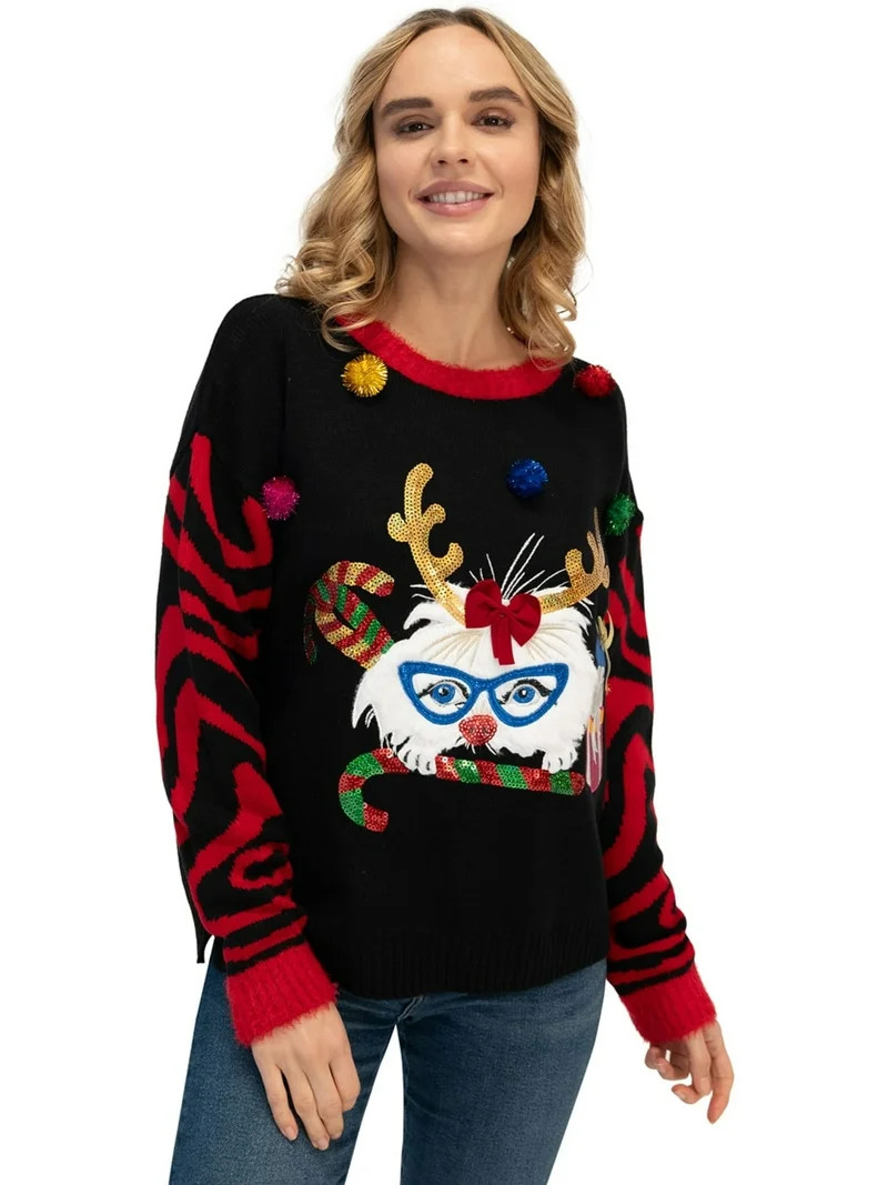 33 Degrees Women's Ugly Christmas Sweater, Sizes XS-XXL | Walmart (US)