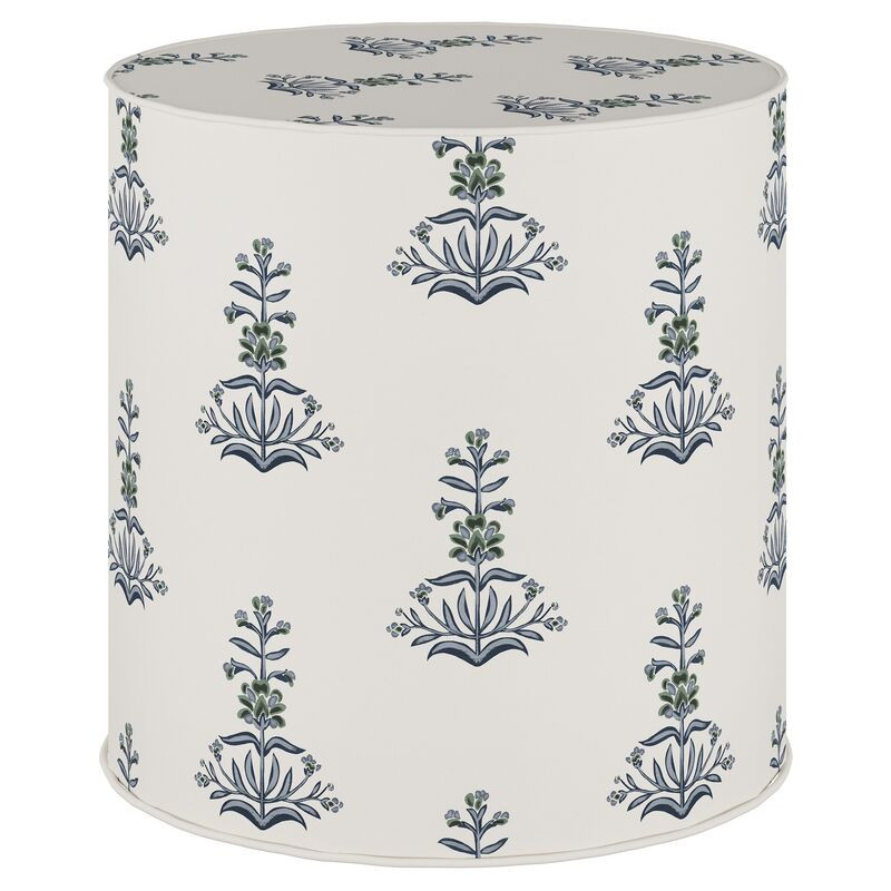 Harper Round Ottoman, Kiko Block Slate | One Kings Lane