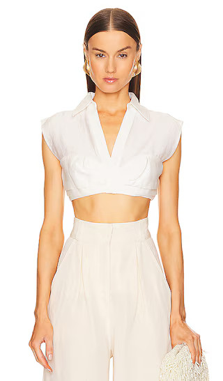 Janette Top in Off White | Revolve Clothing (Global)