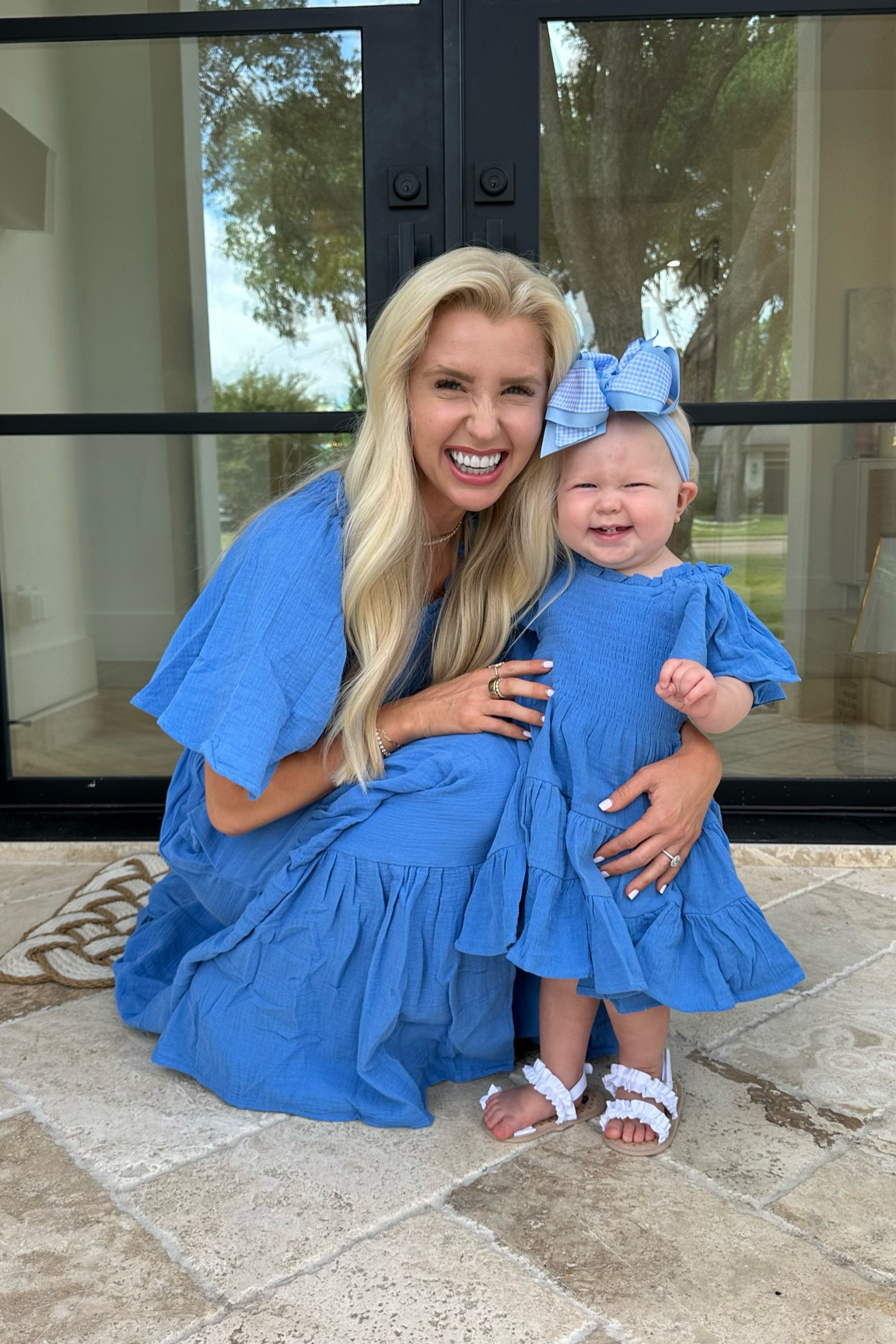 Mommy & me matching dresses! 💙 Wore these to church together & have never gotten so many compliments, we love twinning! 

#LTKBaby #LTKFamily