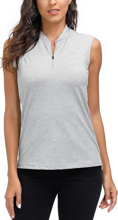 MoFiz Women's Tennis Shirt Sleeveless Golf Polo Shirt Sport Active T-Shirt Athletic Tee | Amazon (US)