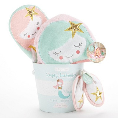 Baby Aspen Simply Enchanted Mermaid 4-Piece Bath Time Gift Set | BA14063NA | Target