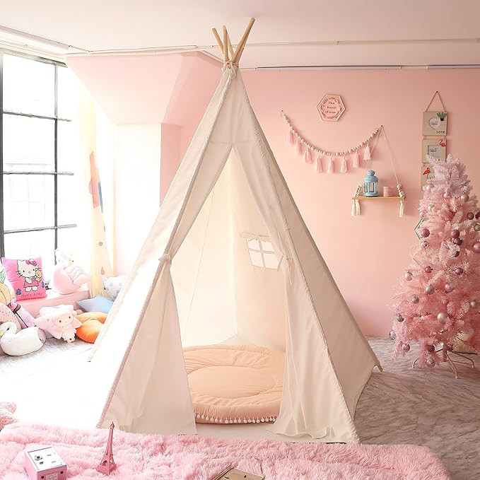 CO-Z Teepee Play Tent Foldable for Kids with Banners - Super Large, for at Least 2 Children - CPS... | Amazon (US)