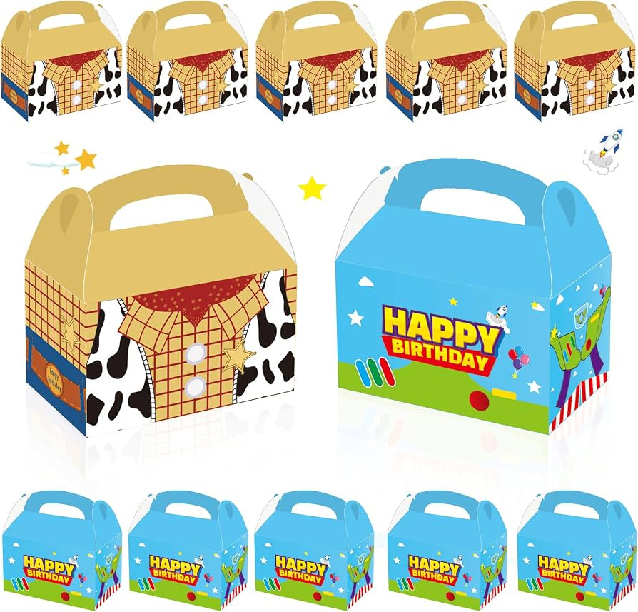 WEGYMER Cartoon Story Party Boxes 16pcs Two Infinity and Beyond Birthday Gift Goodie Bags For Toy... | Amazon (US)