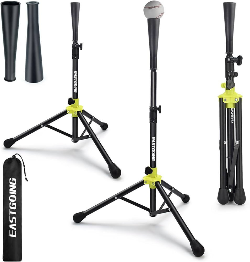 Eastgoing Heavy Duty Baseball and Softball Portable Travel Batting Tee with Baseball Ball Caddy.A... | Amazon (US)