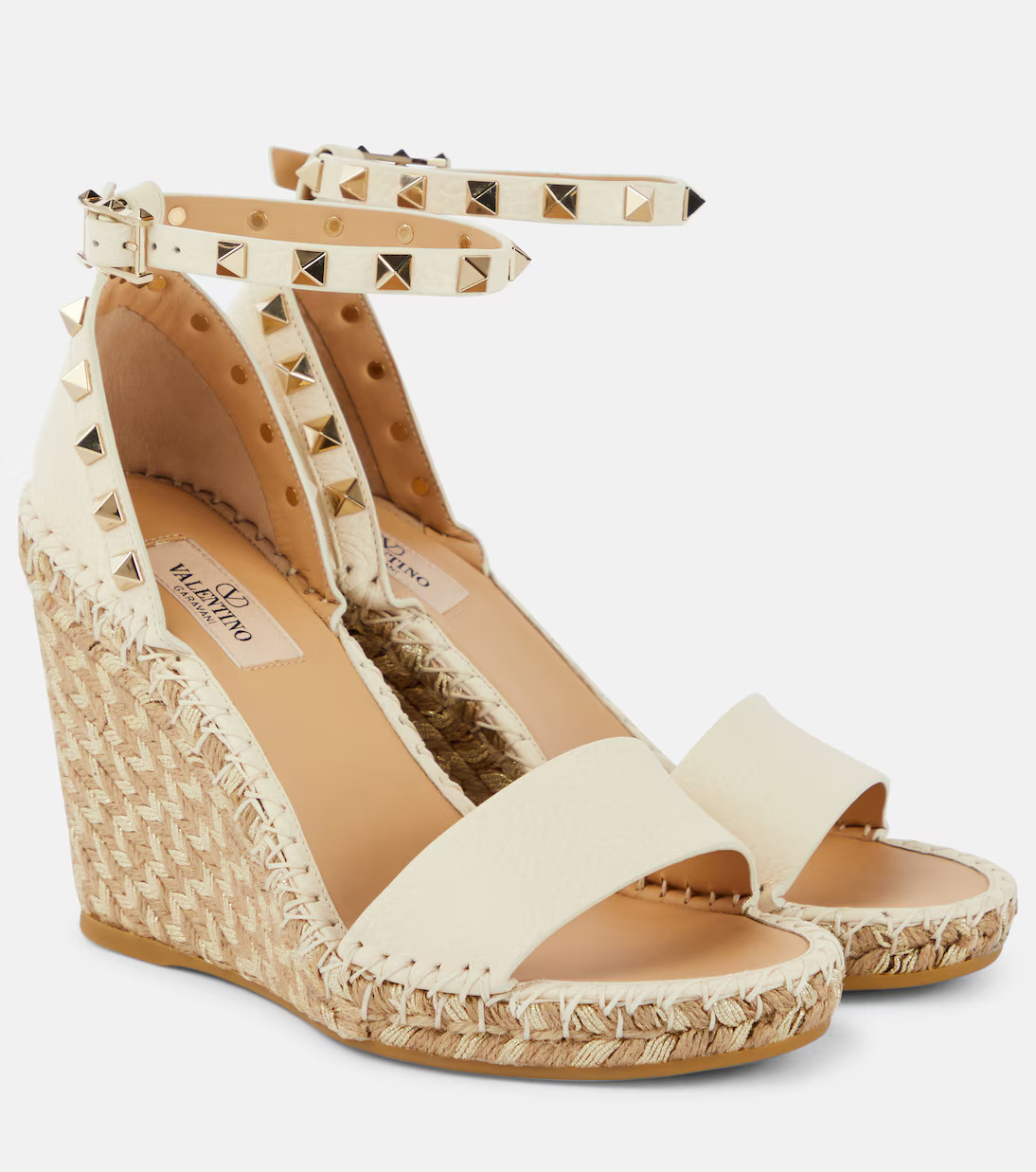 Rockstud 105 leather espadrille wedges | Mytheresa (US/CA)
