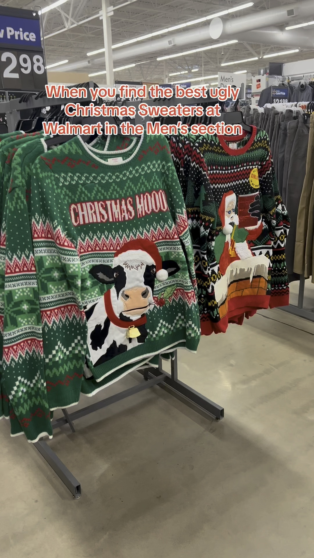 Walmart ugly christmas sweaters clearance in store