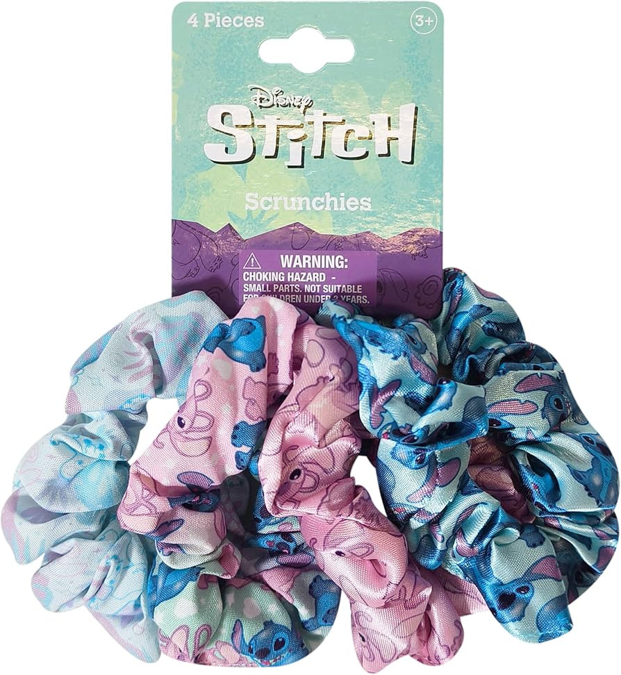 Amazon.com : LUV HER Disney Stitch Scrunchies for Girls of All Ages - 4 Large Hair Scrunchies for... | Amazon (US)