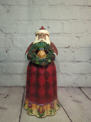 Jim Shore Heartwood "A Christmas Welcome" 4017660 Santa W/Wreath and Pineapple   | eBay | eBay US