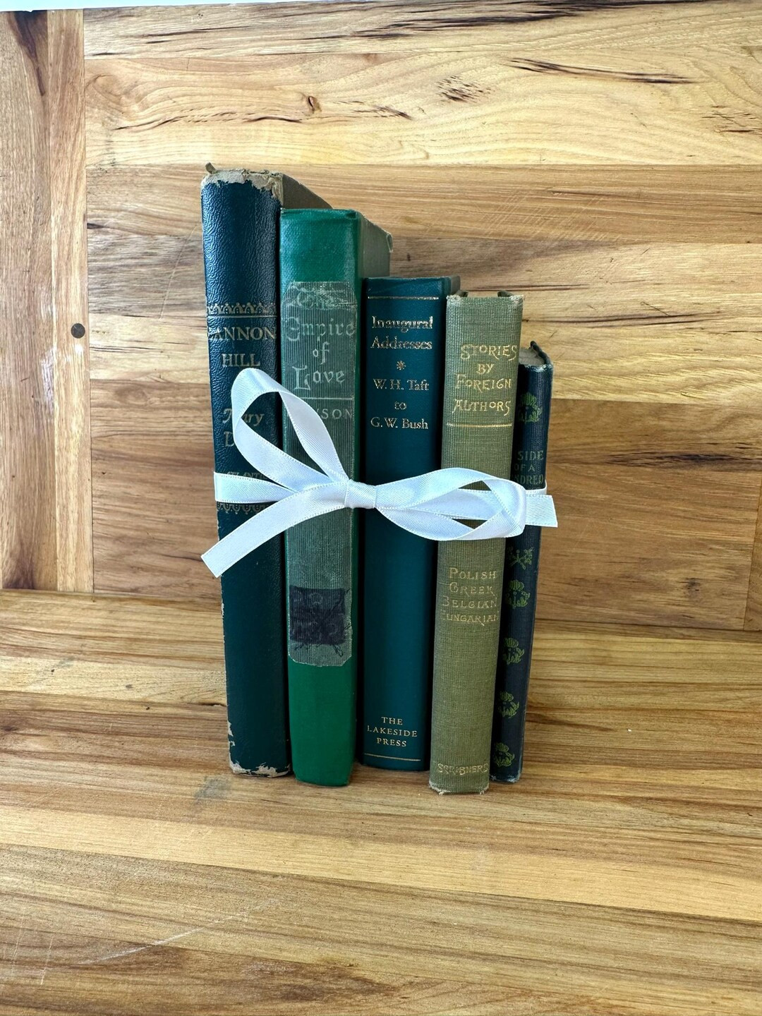 Set of Five Vintage Books- Green/ Teal - Etsy | Etsy (US)