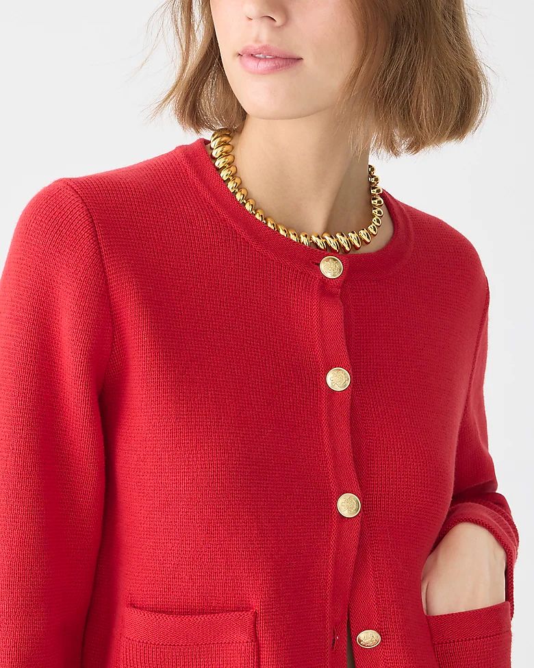 best seller4.6(27 REVIEWS)Emilie patch-pocket sweater lady jacket$128.00Classic Cardinal$138.00$1... | J.Crew US